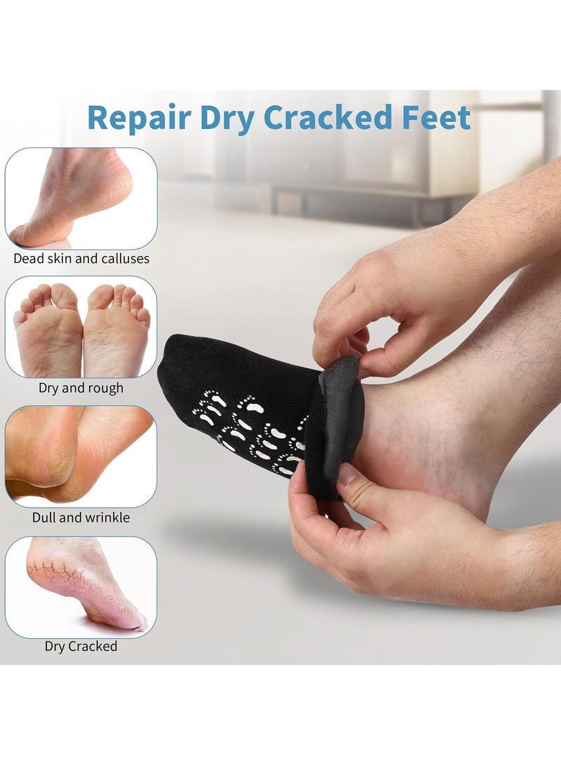 YelaJoy Silicone Moisturizing Socks for Men and Woman，Soft Non-slip Foot Care Socks,  Feet Moisturizing Socks for Dry Cracked Feet (3 Pairs，23*30 cm)  - Image 2