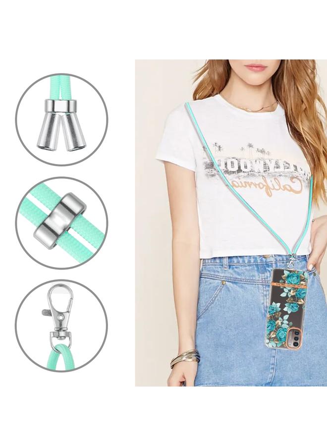 S-TOP Case For Nokia G21/G11 Flowers Series TPU Phone Case with Lanyard - Image 4