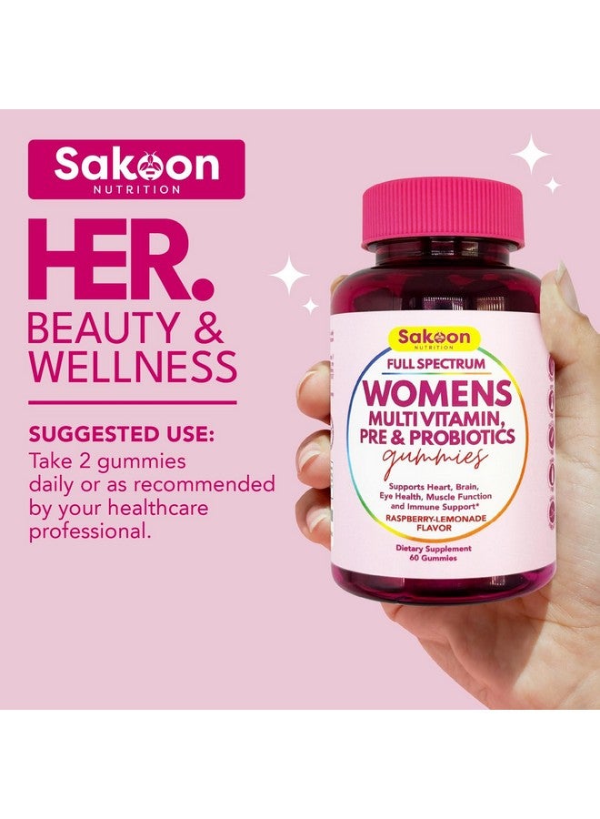 Sakoon nutrition Halal Women's Full Spectrum Multivitamin Gummies with Probiotics & Prebiotics - Complete Daily Wellness Support, Immune & Digestive Health - Vegan, Non-GMO, Delicious Fruit Flavor! - Image 3
