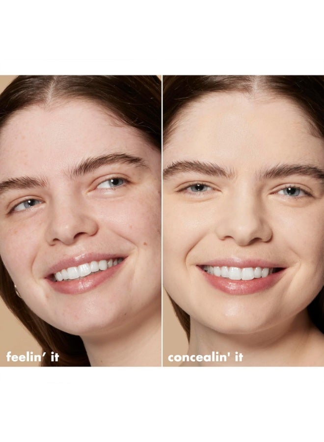 إلف كونسيلر مرطب مموه، خفيف الوزن، تغطية كاملة، يدوم طويلاً، يخفي، يصحح، يغطي، يرطب، يبرز، لمسة نهائية ساتانية (بيج فاتح) - Image 3