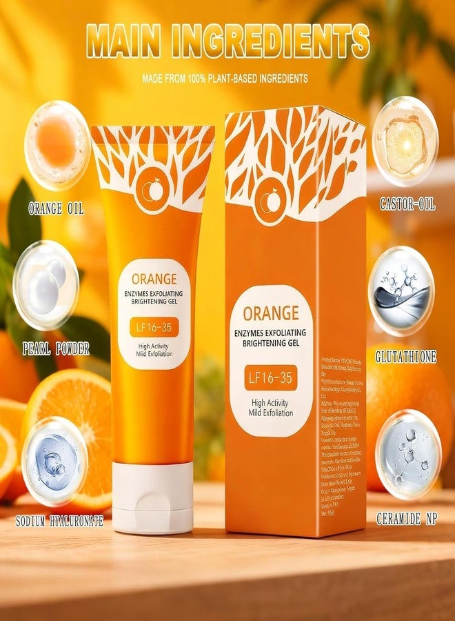 Rexez Orange Enzymes Exfoliating Gel | Deep Cleansing Face & Body Scrub | Dead Skin Remover, Pore Cleansing & Brightening Gel | Moisturizing Exfoliator for All Skin Types (Pack of 1) - Image 5