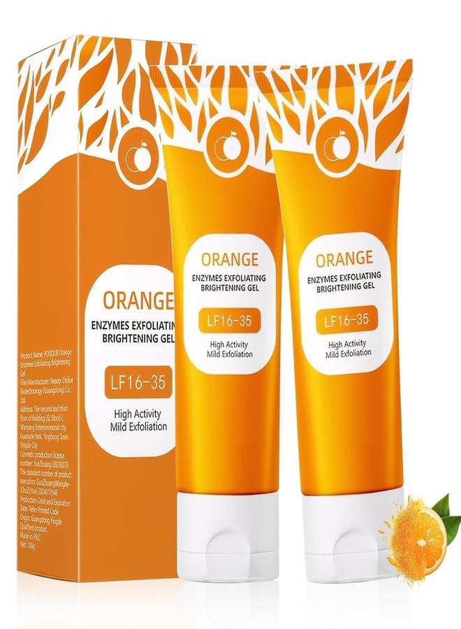 Rexez Orange Enzymes Exfoliating Gel | Deep Cleansing Face & Body Scrub | Dead Skin Remover, Pore Cleansing & Brightening Gel | Moisturizing Exfoliator for All Skin Types (Pack of 1) - Image 1