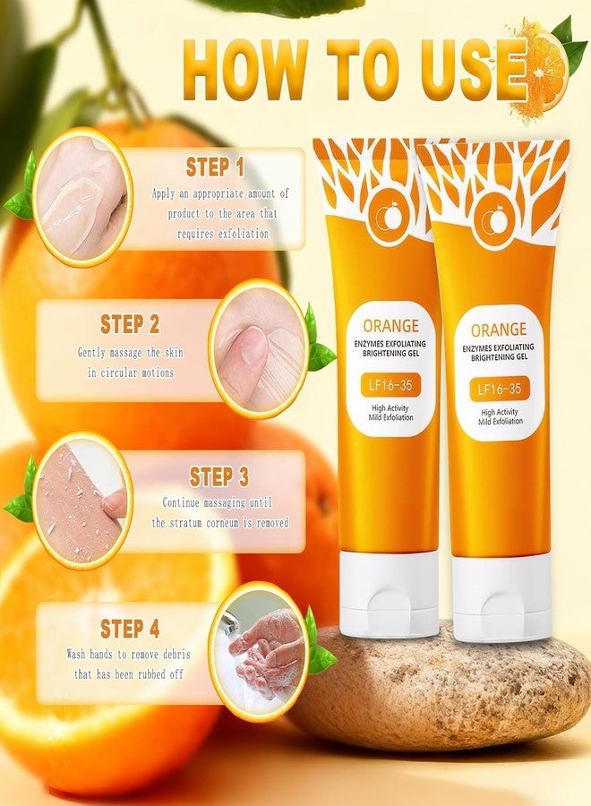 Rexez Orange Enzymes Exfoliating Gel | Deep Cleansing Face & Body Scrub | Dead Skin Remover, Pore Cleansing & Brightening Gel | Moisturizing Exfoliator for All Skin Types (Pack of 1) - Image 4