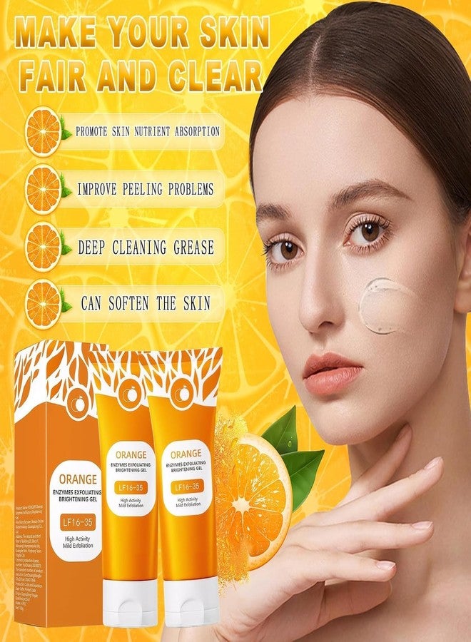 Rexez Orange Enzymes Exfoliating Gel | Deep Cleansing Face & Body Scrub | Dead Skin Remover, Pore Cleansing & Brightening Gel | Moisturizing Exfoliator for All Skin Types (Pack of 1) - Image 2