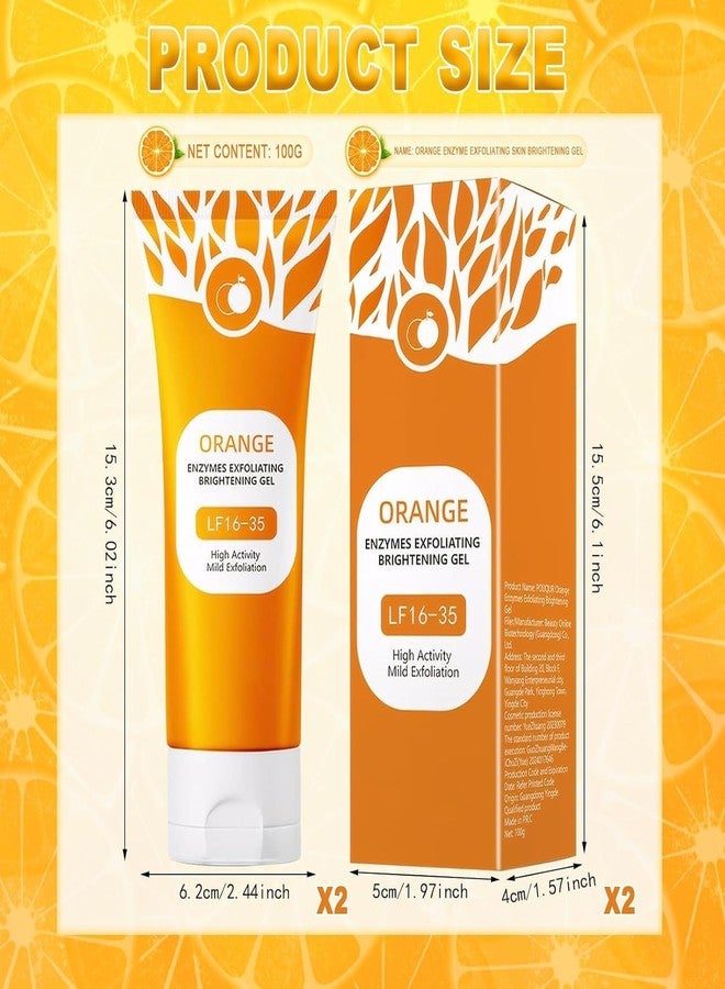 Rexez Orange Enzymes Exfoliating Gel | Deep Cleansing Face & Body Scrub | Dead Skin Remover, Pore Cleansing & Brightening Gel | Moisturizing Exfoliator for All Skin Types (Pack of 1) - Image 3