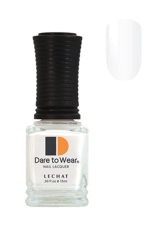 Lechat Nail Polish Super Shine Long Wear Lacquer Quick Drying Nail Color Resists Chips Fading Lasts Up To 3 Weeks Precise Application In One Stroke Nail Paint Flawless White Dw07