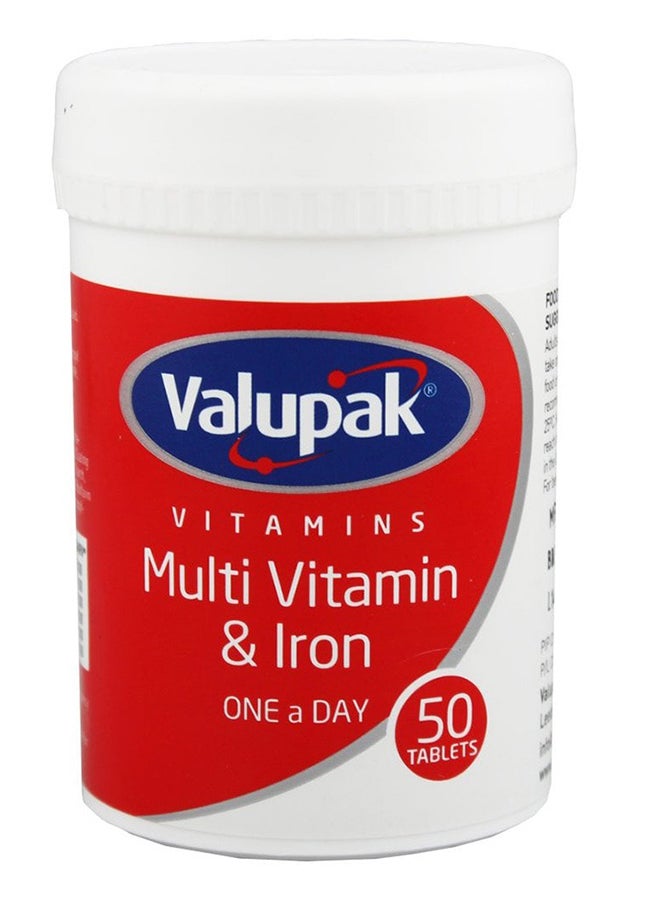 Multivitamin And Iron One-A-Day Tablet 50'S