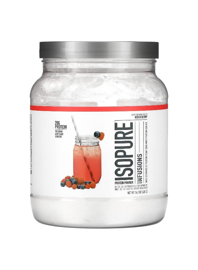 Isopure Isopure, Infusions Protein Powder, Mixed Berry, 14.1 oz (400 g) - Image 1