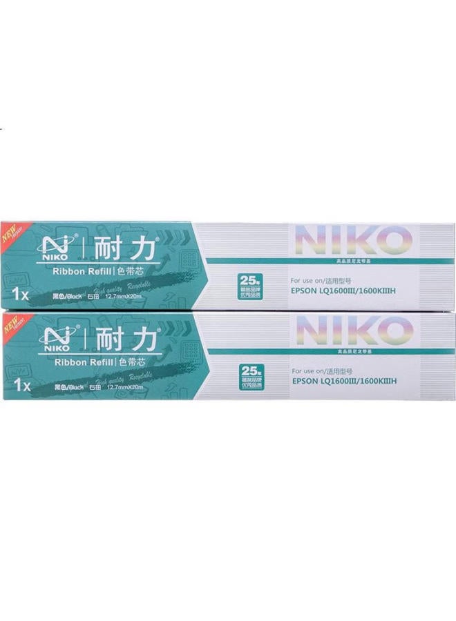 Niko (Niko) N Lq1600Kiii Black Ribbon Core (Pack Of 10) (Compatible With Epson Lq1900Kii/1900Kii+/1900Kiih/1600Kiiih) - Image 1