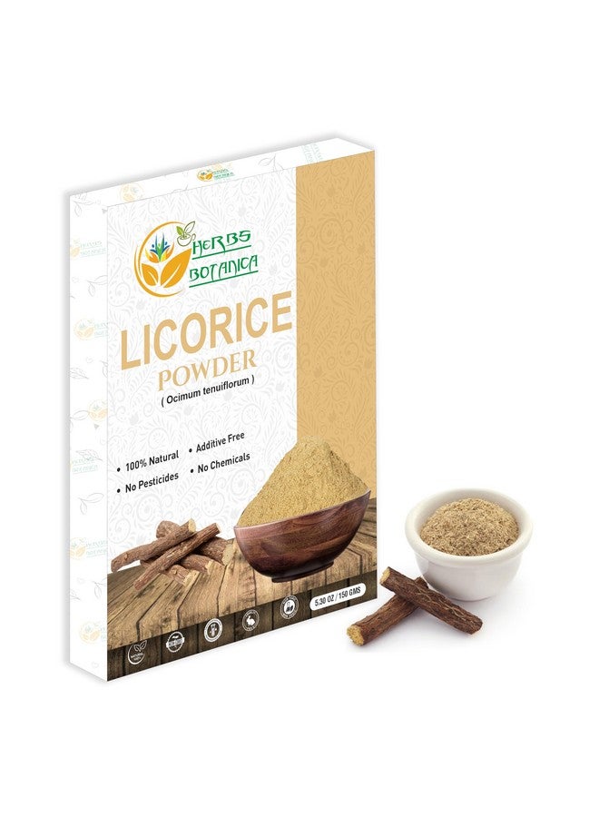 Herbs Botanica Licorice Powder 100% Pure & Natural Licorice Root Powder for Herbal Tea, Skin Care, & DIY Beauty Natural Licorice Root Supplement 5.3 oz Resealable Pack - Image 1