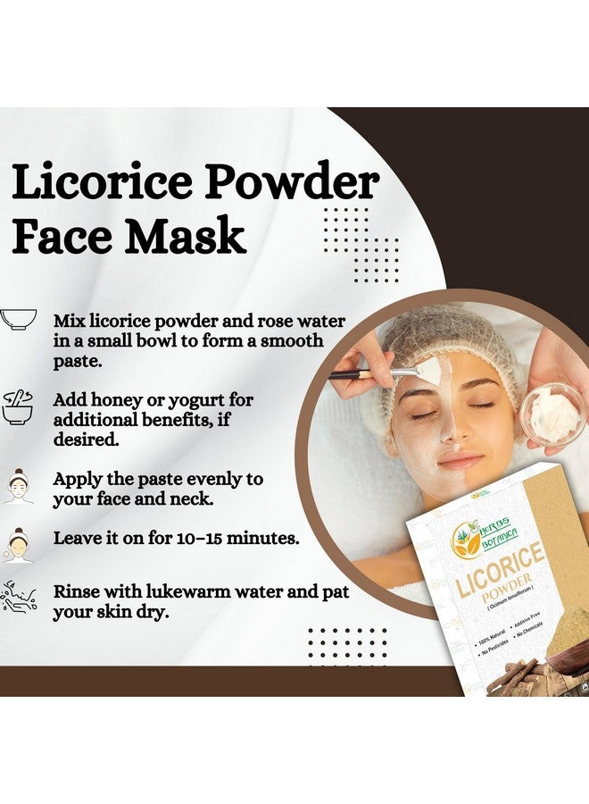 Herbs Botanica Licorice Powder 100% Pure & Natural Licorice Root Powder for Herbal Tea, Skin Care, & DIY Beauty Natural Licorice Root Supplement 5.3 oz Resealable Pack - Image 3