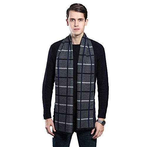 OHAYOMI Mens Scarves Winter Warm Fashion Formal Classic Long Soft Scarf for Men Holiday Gift - Image 1