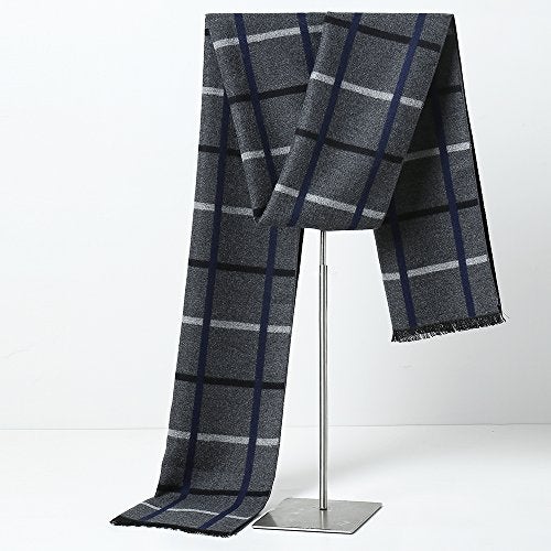 OHAYOMI Mens Scarves Winter Warm Fashion Formal Classic Long Soft Scarf for Men Holiday Gift - Image 2