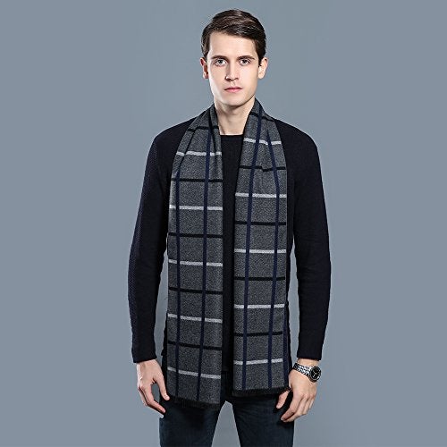 OHAYOMI Mens Scarves Winter Warm Fashion Formal Classic Long Soft Scarf for Men Holiday Gift - Image 4