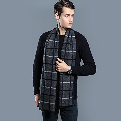 OHAYOMI Mens Scarves Winter Warm Fashion Formal Classic Long Soft Scarf for Men Holiday Gift - Image 5