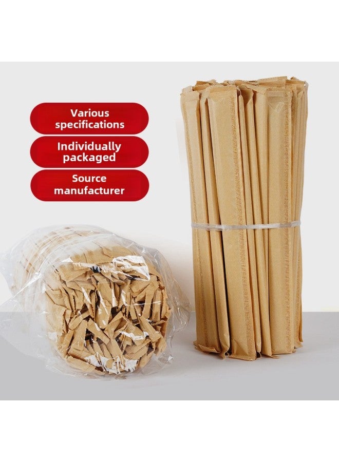 Disposable Chopsticks Hotel Special Carbonized High-end Household Kraft Paper Independent Packaging Convenient Bamboo Chopsticks-Specifications:7 * 7mm * 30cm ]  - Image 1