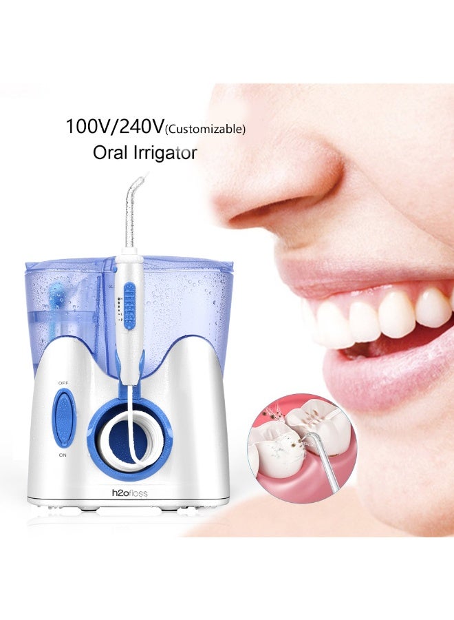 H2ofloss Countertop Water Dental Flosser, Stationary Oral Irrigator for Teeth, Braces, Rechargeable & IPX7 Waterproof Teeth Cleaner for Home white - Image 5