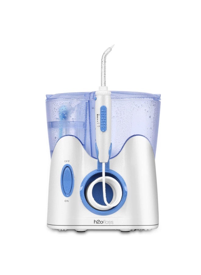 H2ofloss Countertop Water Dental Flosser, Stationary Oral Irrigator for Teeth, Braces, Rechargeable & IPX7 Waterproof Teeth Cleaner for Home white - Image 4