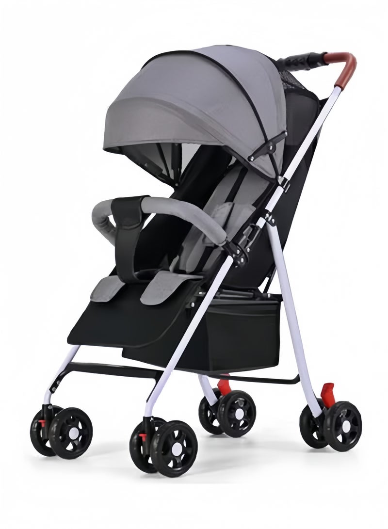 جيجيرو عربات أطفال قياسية، عربة سفر خفيفة الوزن للأطفال الصغار والرضع، عربة أطفال صغيرة قابلة للطي وعربة أطفال بإطار من الفولاذ، مساحة مقعد كبيرة، سلة تخزين للسفر والمزيد - Image 1