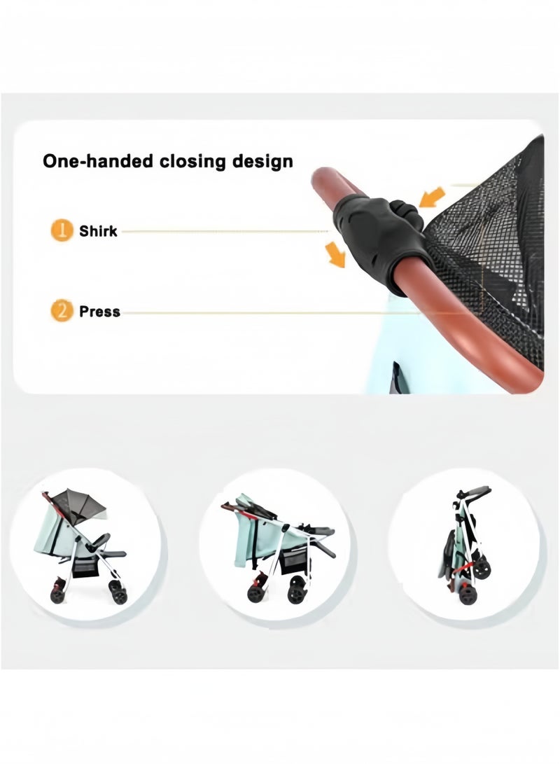 جيجيرو عربات أطفال قياسية، عربة سفر خفيفة الوزن للأطفال الصغار والرضع، عربة أطفال صغيرة قابلة للطي وعربة أطفال بإطار من الفولاذ، مساحة مقعد كبيرة، سلة تخزين للسفر والمزيد - Image 3