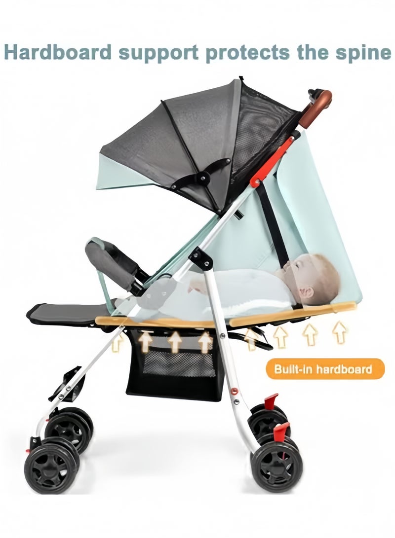 جيجيرو عربات أطفال قياسية، عربة سفر خفيفة الوزن للأطفال الصغار والرضع، عربة أطفال صغيرة قابلة للطي وعربة أطفال بإطار من الفولاذ، مساحة مقعد كبيرة، سلة تخزين للسفر والمزيد - Image 4