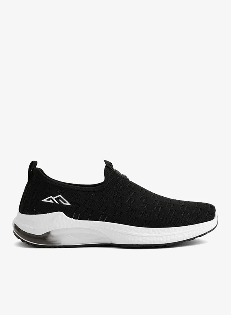 Oaklan by Shoexpress BLACK Textured Slip-On Sports Shoes With Pull Tab for Men | Best Price UAE