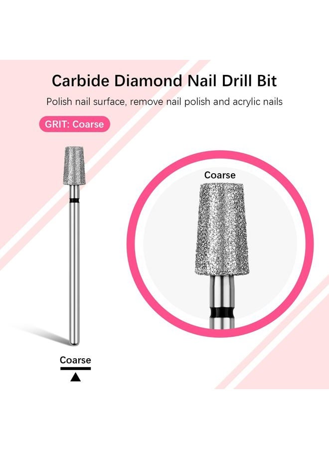 Rolybag Cuticle Nail Drill Bits Tapered Barrel Cuticle Drill Bit for Nail Diamond Drill Bits 3/32” Professional Safety Cuticle Clean Drill for Electric Remove Cuticle Dead Skin Manicure Tools (Coarse) - Image 4