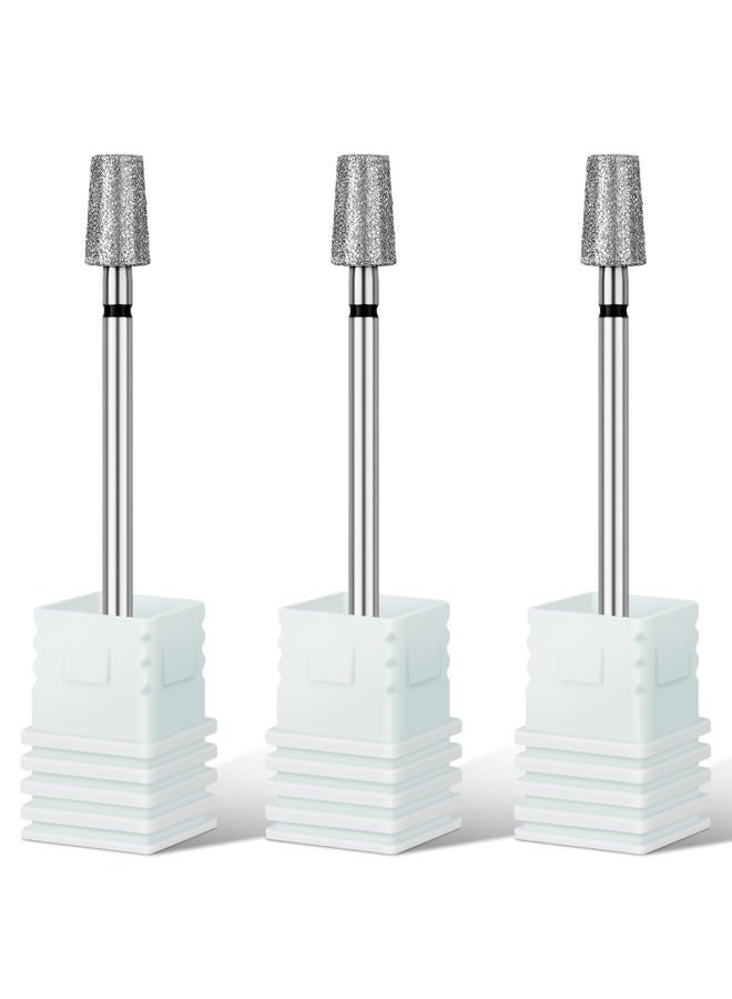 Rolybag Cuticle Nail Drill Bits Tapered Barrel Cuticle Drill Bit for Nail Diamond Drill Bits 3/32” Professional Safety Cuticle Clean Drill for Electric Remove Cuticle Dead Skin Manicure Tools (Coarse) - Image 1
