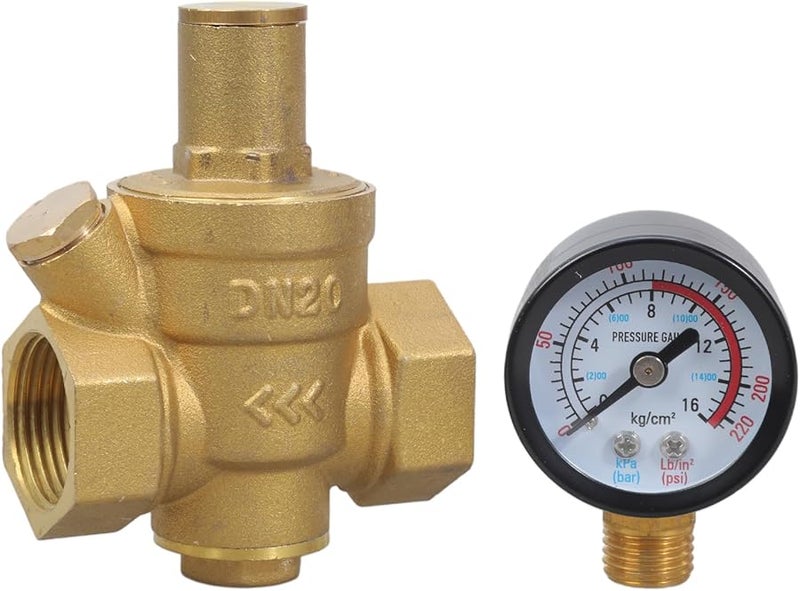 منظم ضغط المياه النحاسي مع مقياس قابل للتعديل 1 2 بوصة DN20 للمنزل - Image 1