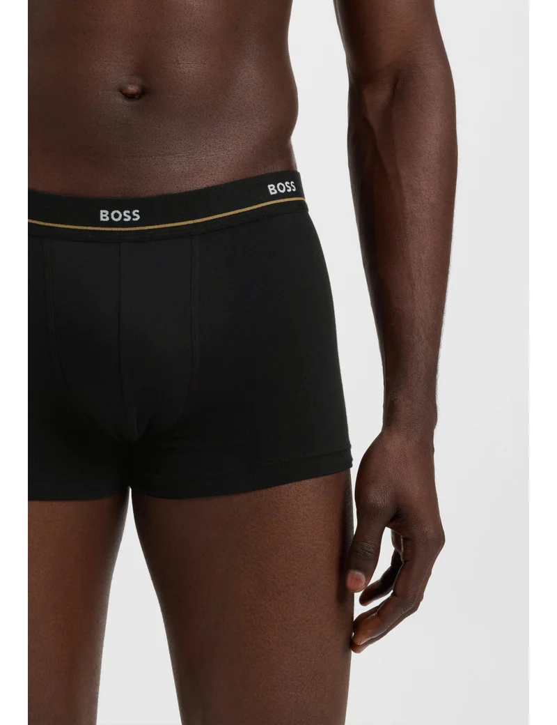 بوس خمس قطع سراويل داخلية قطنية مطاطية بأحزمة خصر بشعار