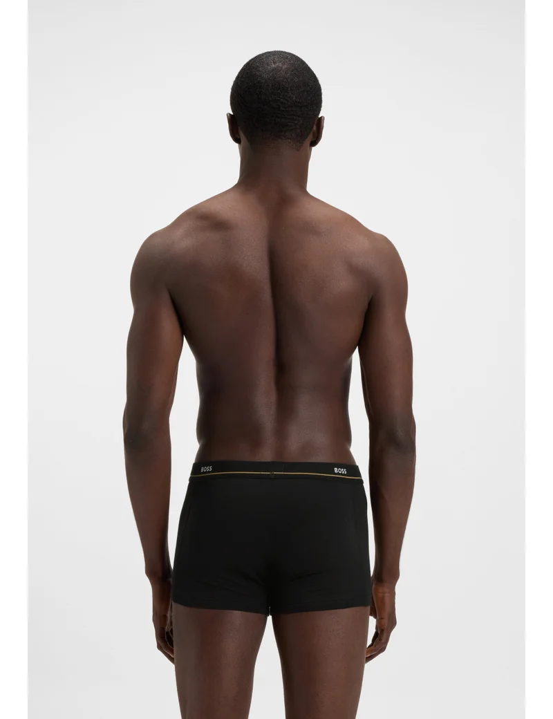 بوس خمس قطع سراويل داخلية قطنية مطاطية بأحزمة خصر بشعار