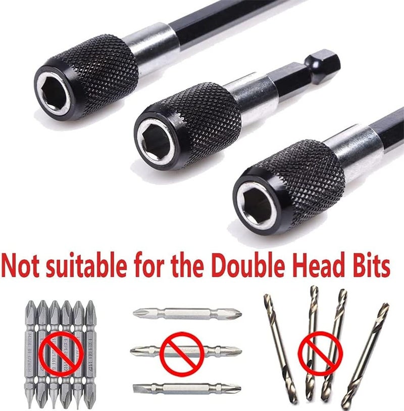 1/4 Inch Hex Shank Magnetic Screwdriver Bit Holder, Hex Shank Quick Change Drill Extension Bit Set 2 - Image 5