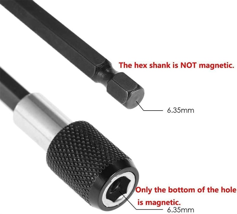 1/4 Inch Hex Shank Magnetic Screwdriver Bit Holder, Hex Shank Quick Change Drill Extension Bit Set 2 - Image 4