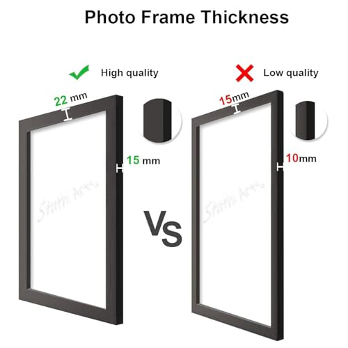 Stuthi Arts A4 Size Wood Wall MDF Photo Frame (Black,6 Photos, Documents) - Image 4