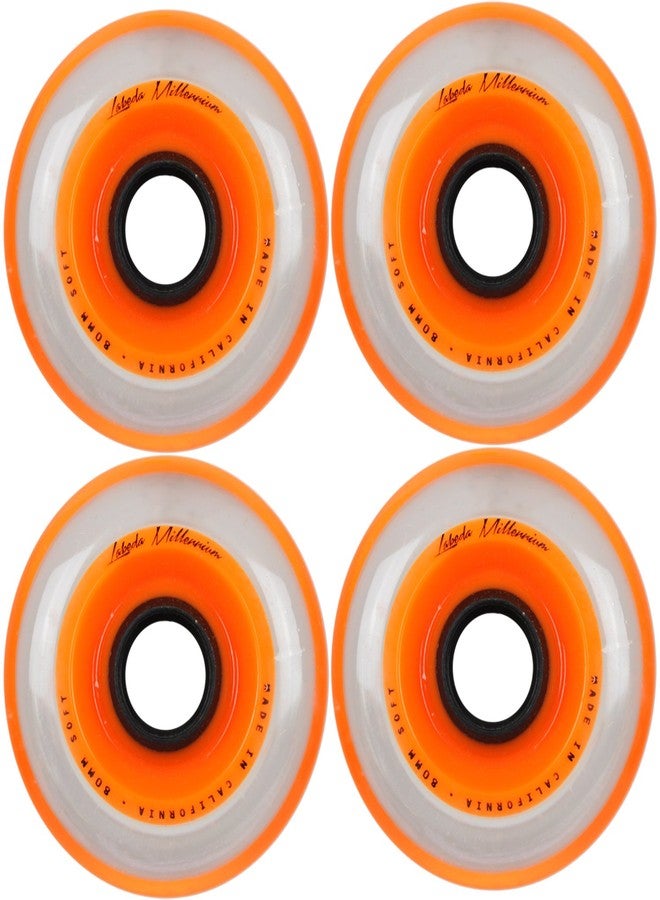 Labeda Millenium Inline Skate Wheels (Orange, 80mm)