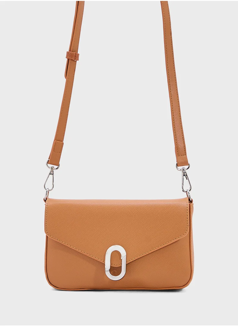 ELLA Metal Trim Detail Crossbody Bag