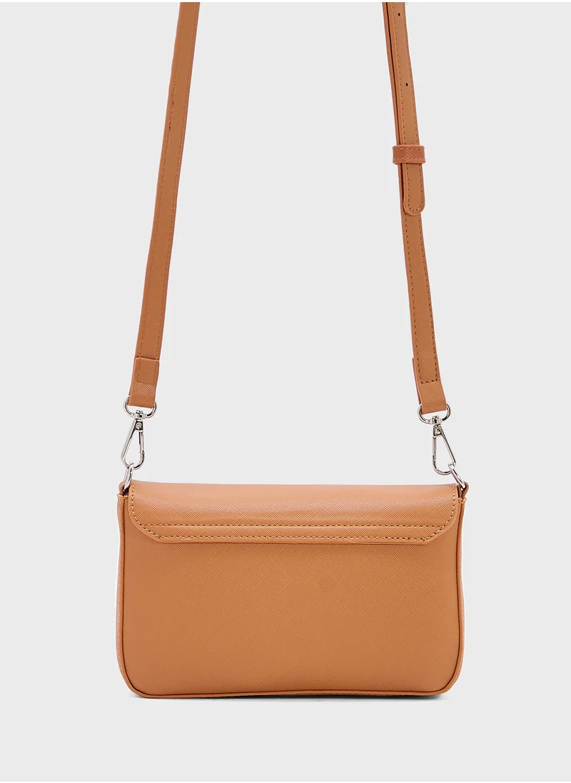 ELLA Metal Trim Detail Crossbody Bag