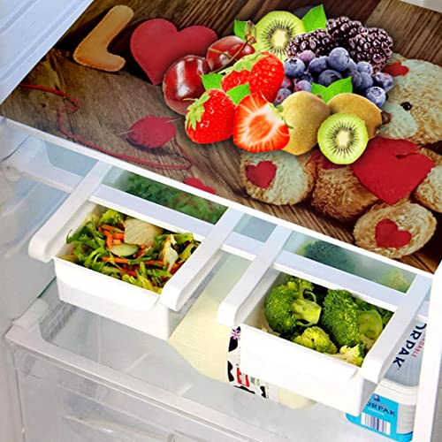 KANUSHI Industries® 1Pc Fridge Cover for Top with 6 Utility Pockets + Taddy Design 4 Fridge Mats (FRI-TADDY-TOP+M-29-04) - Image 3