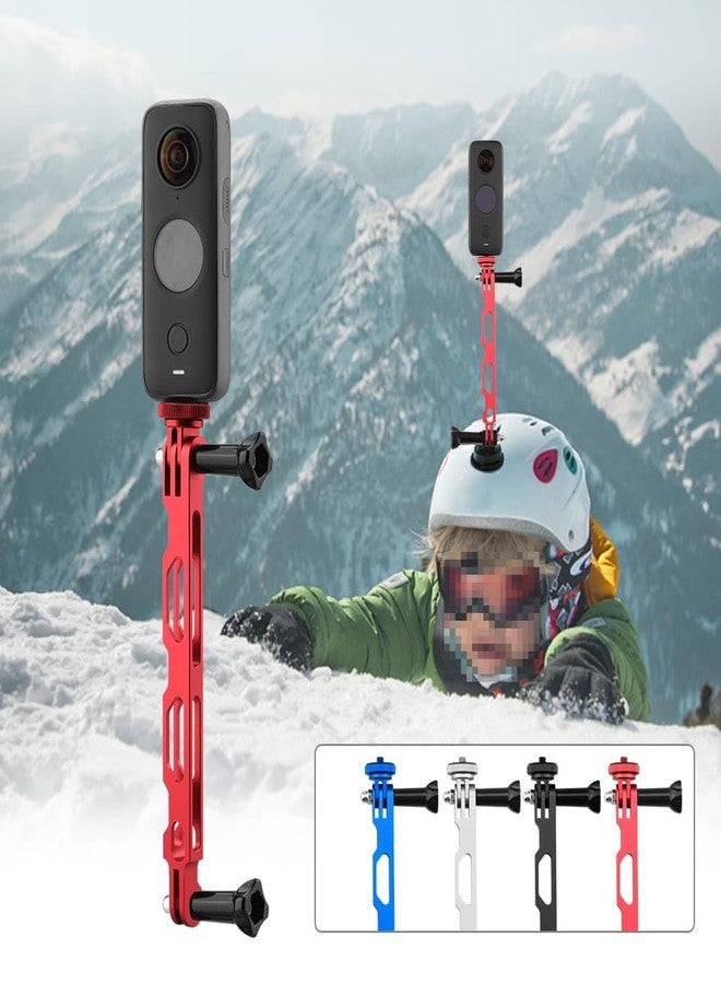 GetZget® Aluminum Extension Rod Screw Mount Compatible with Insta360 One X5/ X4/ X3/ X2/ X, DJI osmo 360, Pocket 3/2/ 1 Action Camera Bike Helmet Mount Bracket Accessories (Black) - Image 3