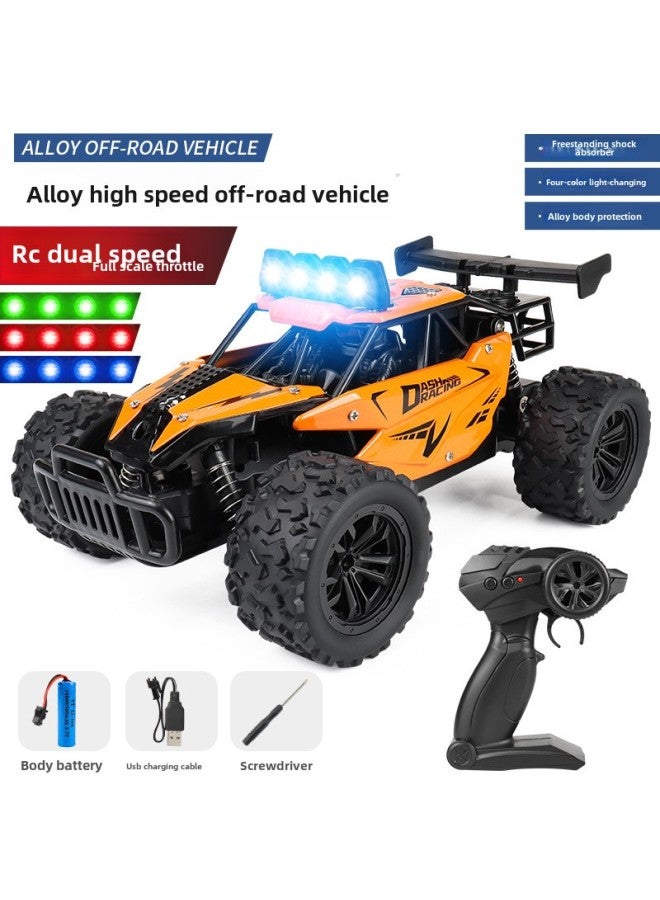 1:16 Alloy Off-road High-speed Vehicle 2.4G Full-scale Remote Control Racing Hot-selling High-speed Off-road Vehicle Toys-Color:High-end Version-orange-Scale:1:16  - Image 1