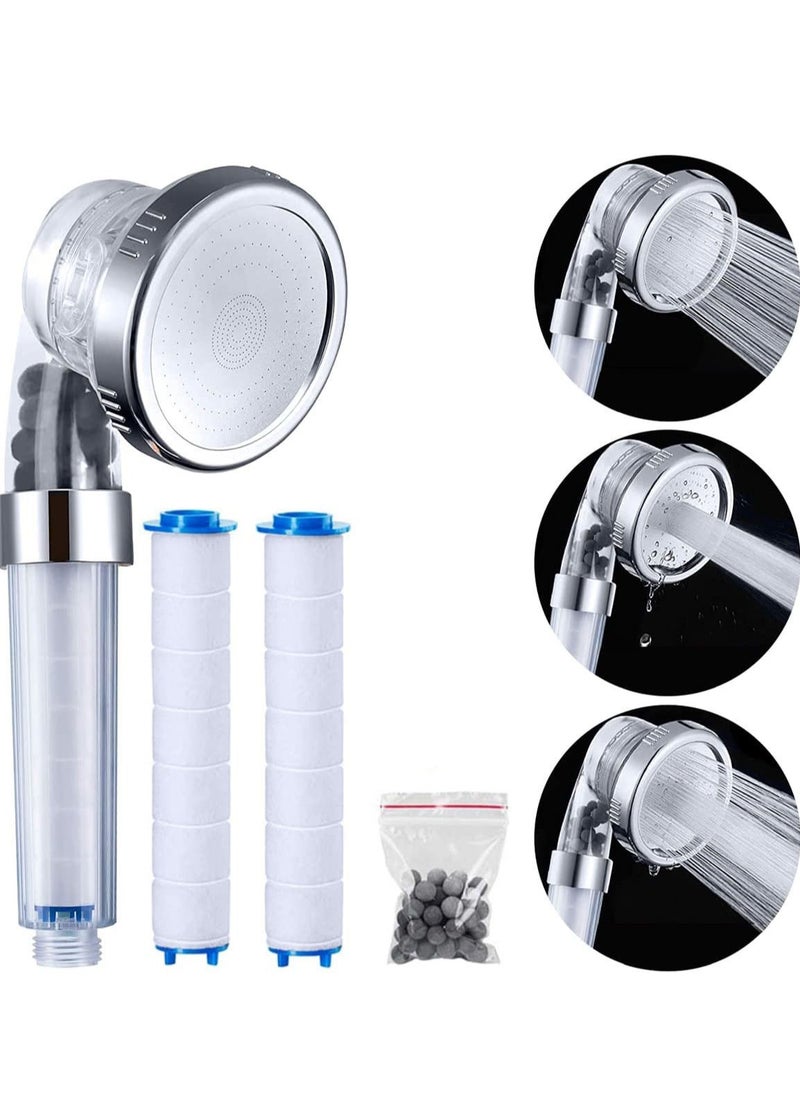 Gonice - Ionic Shower Head, 3 Modes High Pressure Handheld Showerhead, Water Saving Filtered Shower Head with PP Cotton Filter and Extra Filter Stones, Easy Install - Image 1