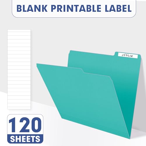 PANDRI File Folder, PANDRI 120 Pack File Folder, 1/3 Cut Tab, Letter Size, Filing Folder for Office School Business, Aqua - Image 5