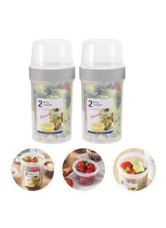 Y&D Cereal and Milk Container on the Go Double Layer Hiking Food Snack Cup Camping RV Storage Organization Crunch Yogurt  - Image 4
