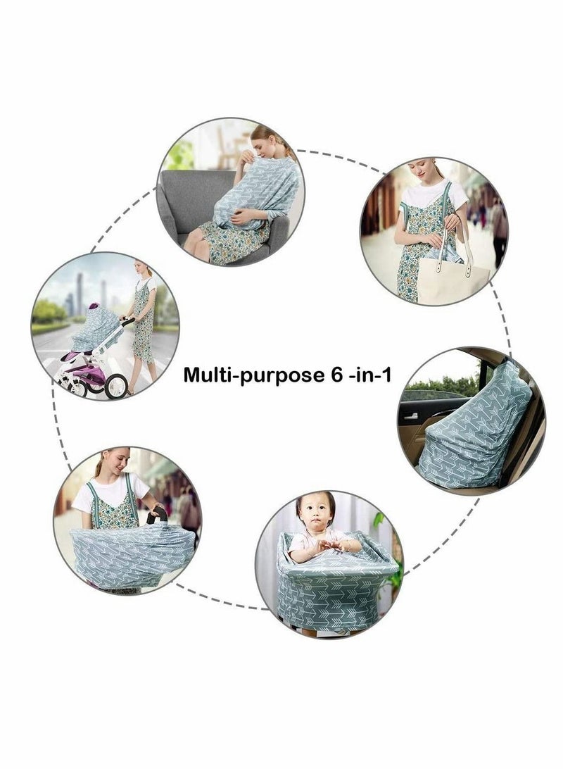 SYOSI Nursing Cover feeding Scarf Baby Car Seat Covers, Infant Stroller Cover, Stretchy Soft Breathable Multi-Use Cover Ups Carseat Canopy for Girls and Boys - Image 2