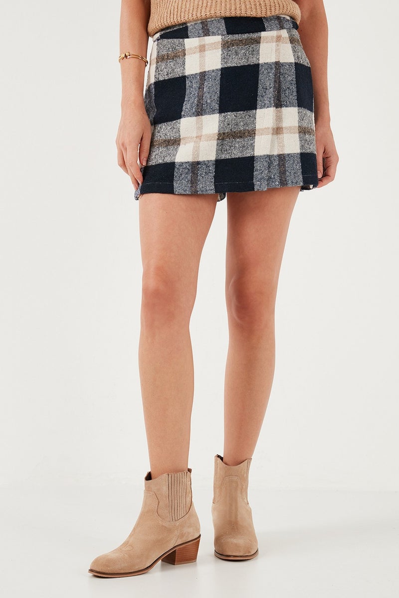 Lela Cotton Blend Regular Fit Winter Shorts Skirt Women's Shorts Skirt 61100015  - Image 2
