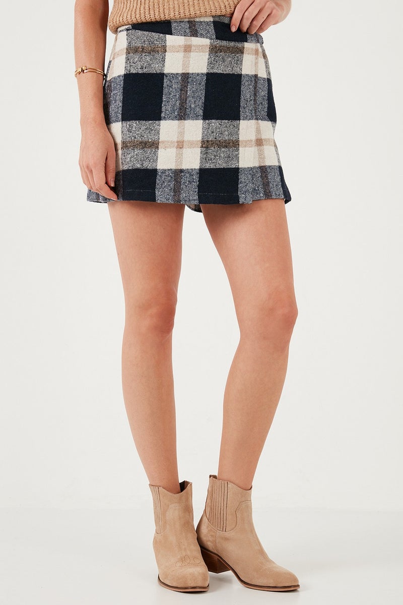 Lela Cotton Blend Regular Fit Winter Shorts Skirt Women's Shorts Skirt 61100015  - Image 3