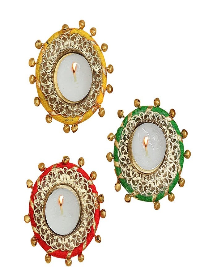 Archies Decorative Pack of 5 Multicolour Tealight Candle Holders for Home Decor, Office Use, Diwali, Pooja, Wedding, Festival, Theme Decoration234 - Image 2