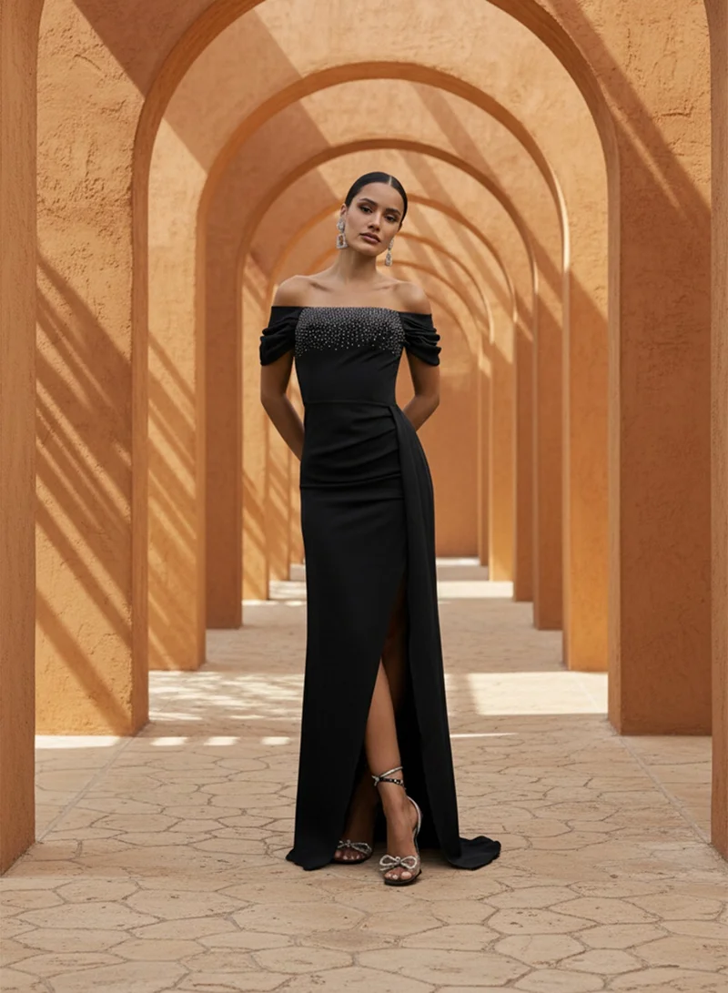 Ella Limited Edition  off-shoulder maxi dress for Women | Best Price UAE