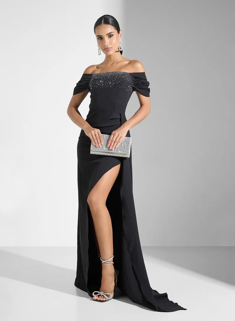Ella Limited Edition Off-Shoulder Maxi Dress
