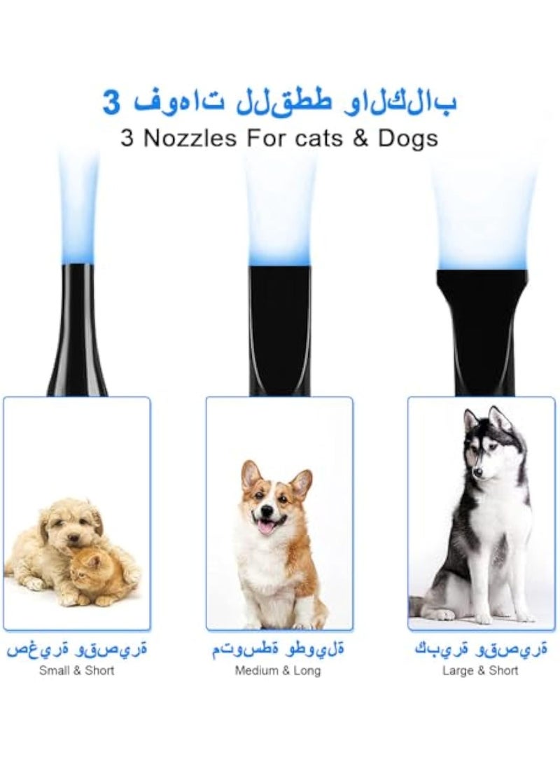Arabest Pet Hair Dryer Blower Blowing Machine Hair Drying for Dog Cat Grooming Fur Blaster High Velocity Powerful Hairdryer with 3 Nozzles (Blue) - Image 4